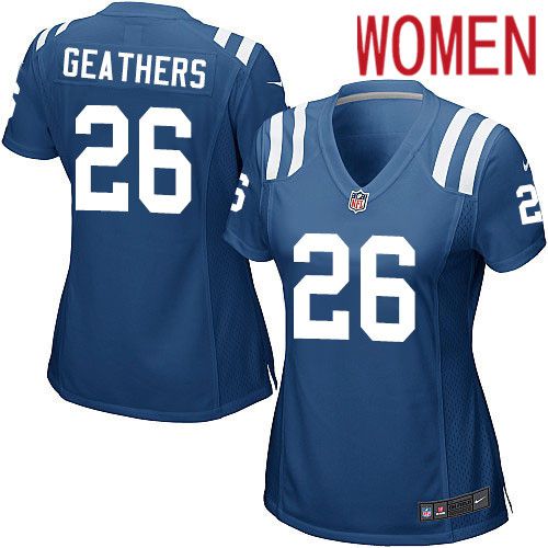 Women Indianapolis Colts #26 Clayton Geathers Nike Royal Game Player NFL Jersey
